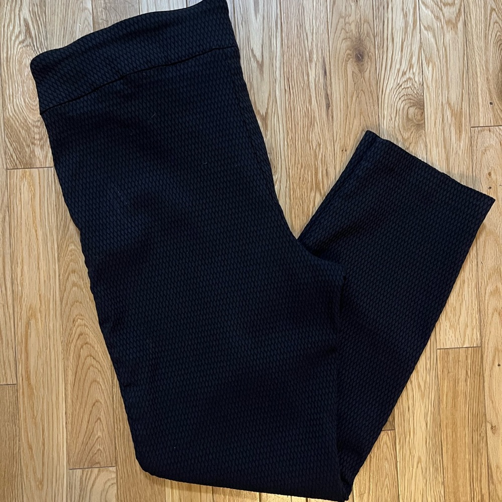 Dana Bachman black diamond texture straight leg pants